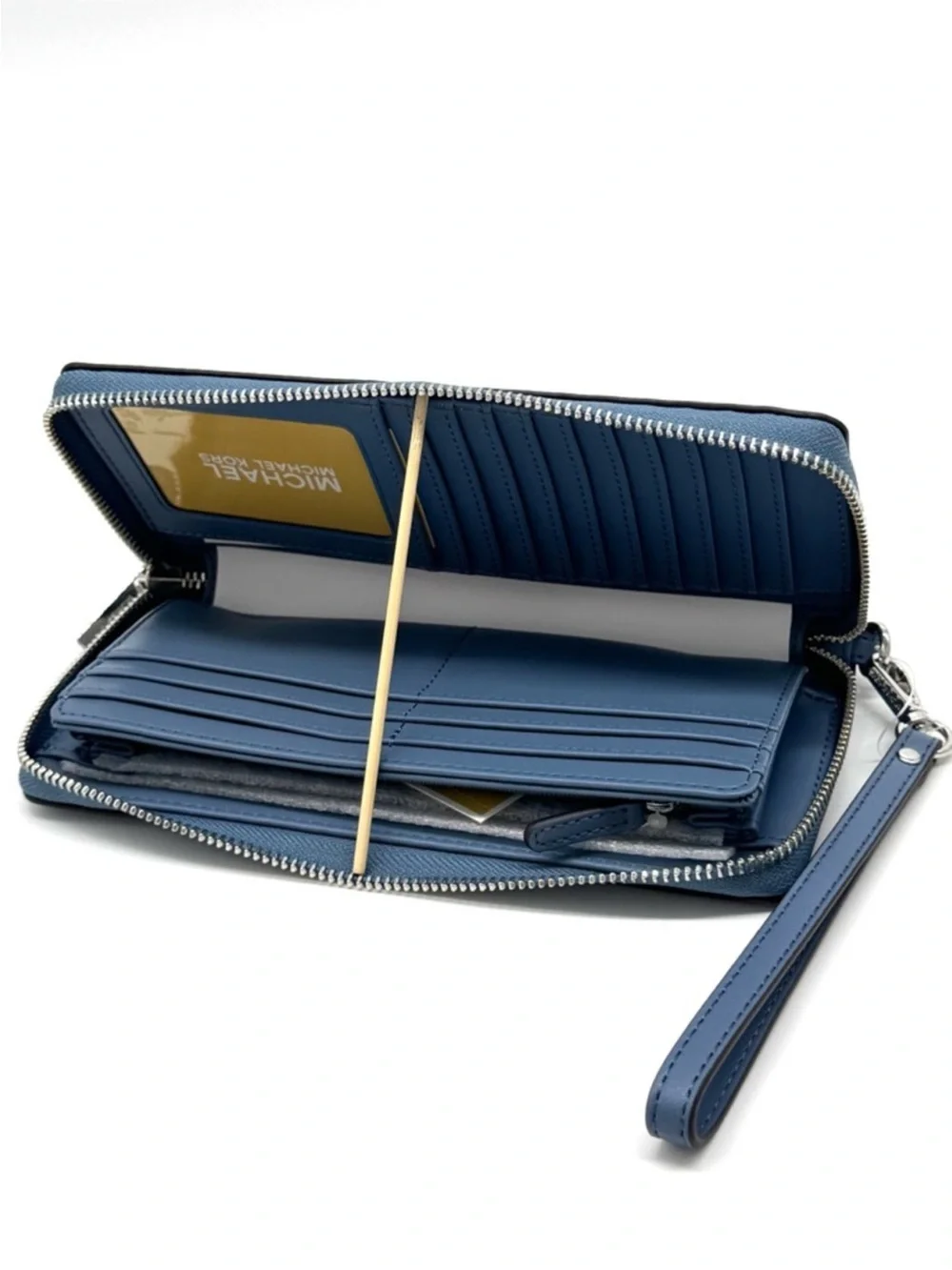 Michael Kors Large Continental Wallet Denim Blue